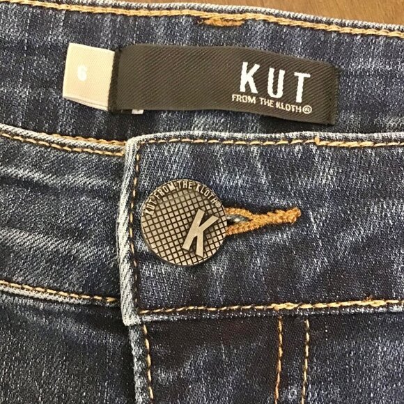 Kut From the Kloth 6 Natalie Denim Women’s Bermuda Shorts Stretch Jeans Cutoffs - Picture 6 of 10